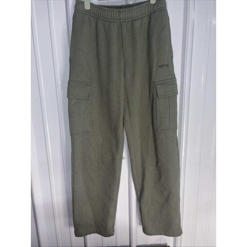 ARITZIA Sweatfleece Cozy Fleece Cargo Sweatpants Green Size XS EUC